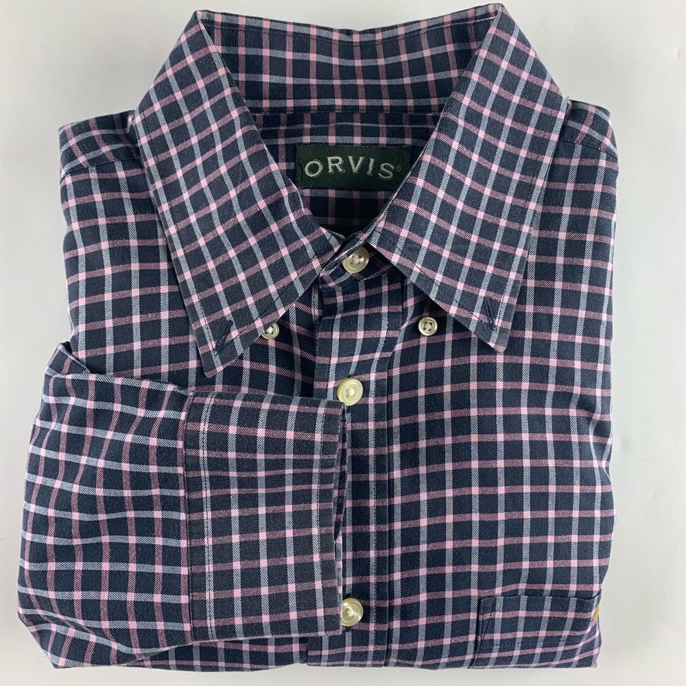 Orvis Checked Long Sleeve Button Down Shirt